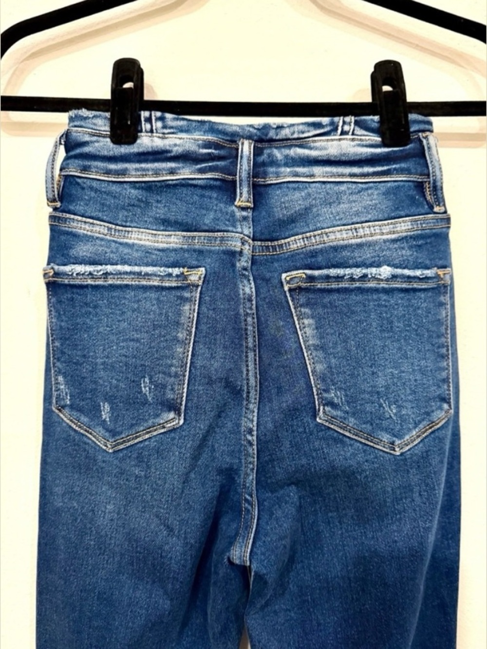Bridge By Gly High Rise Super Flare Button Fly Denim Jeans in Dark Wash size 25 - Picture 12 of 15
